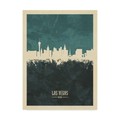 Trademark Fine Art Michael Tompsett 'Las Vegas Nevada Skyline Teal' Canvas Art, 14x19 MT02475-C1419GG